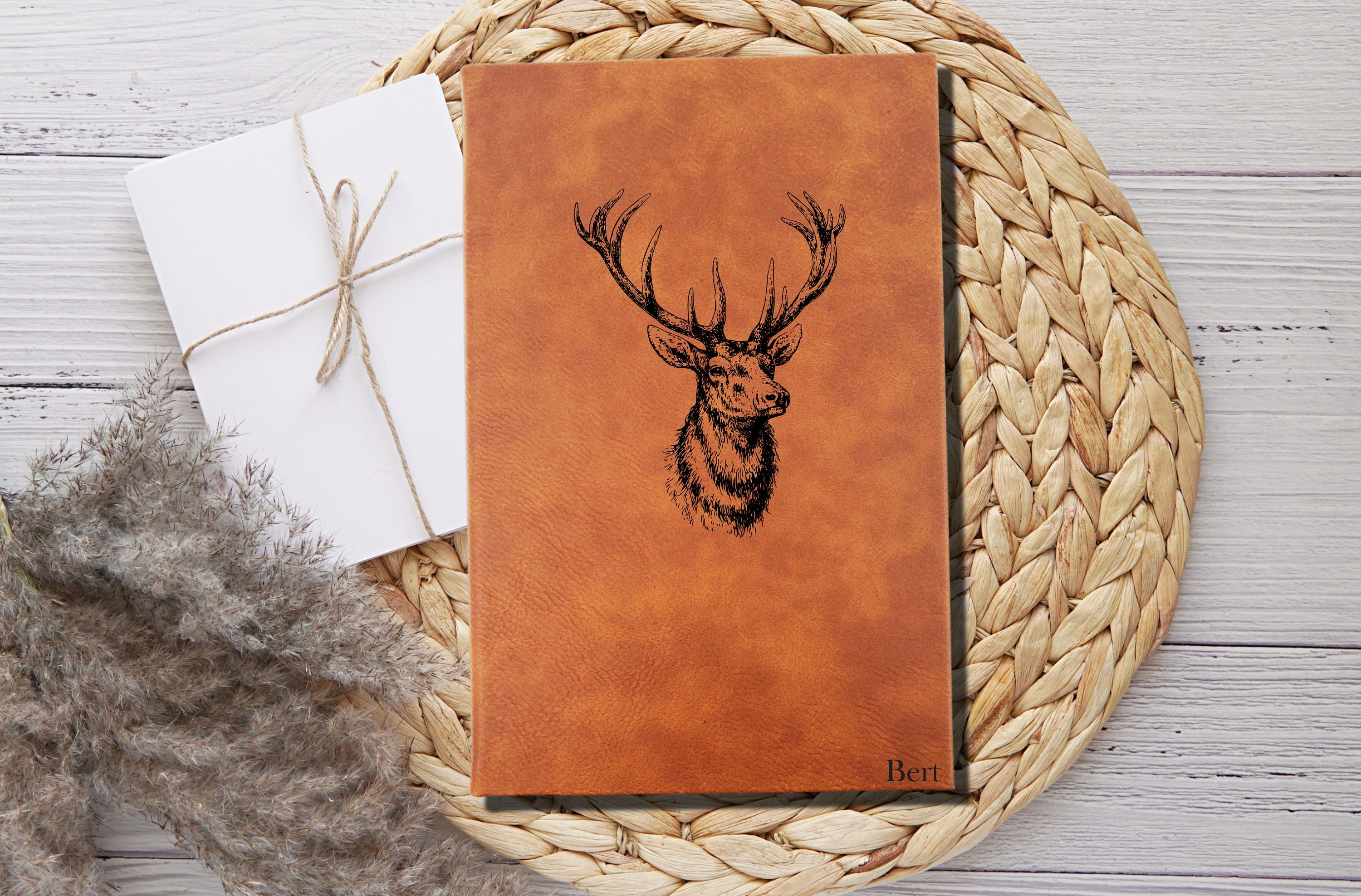 Home & Living :: Office & Organization :: Notebooks & Journals ::  Leatherette Deer Hunting Journal